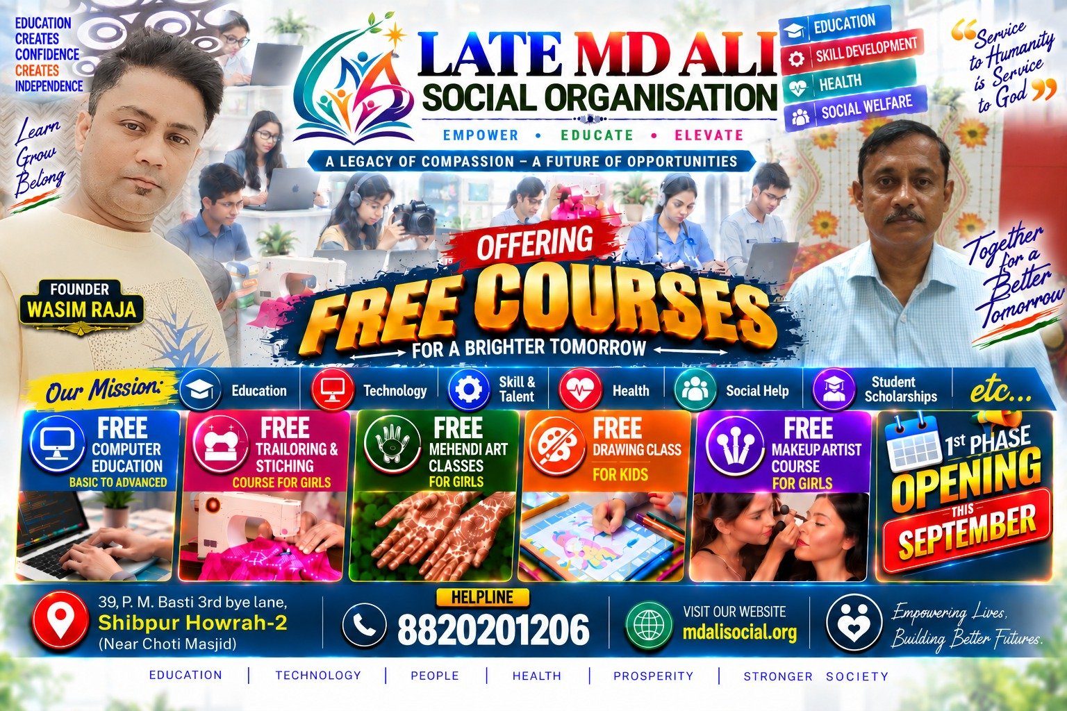 Inauguration Soon ! Late Md ALi Social Organisation 